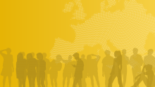 silhouette of young people