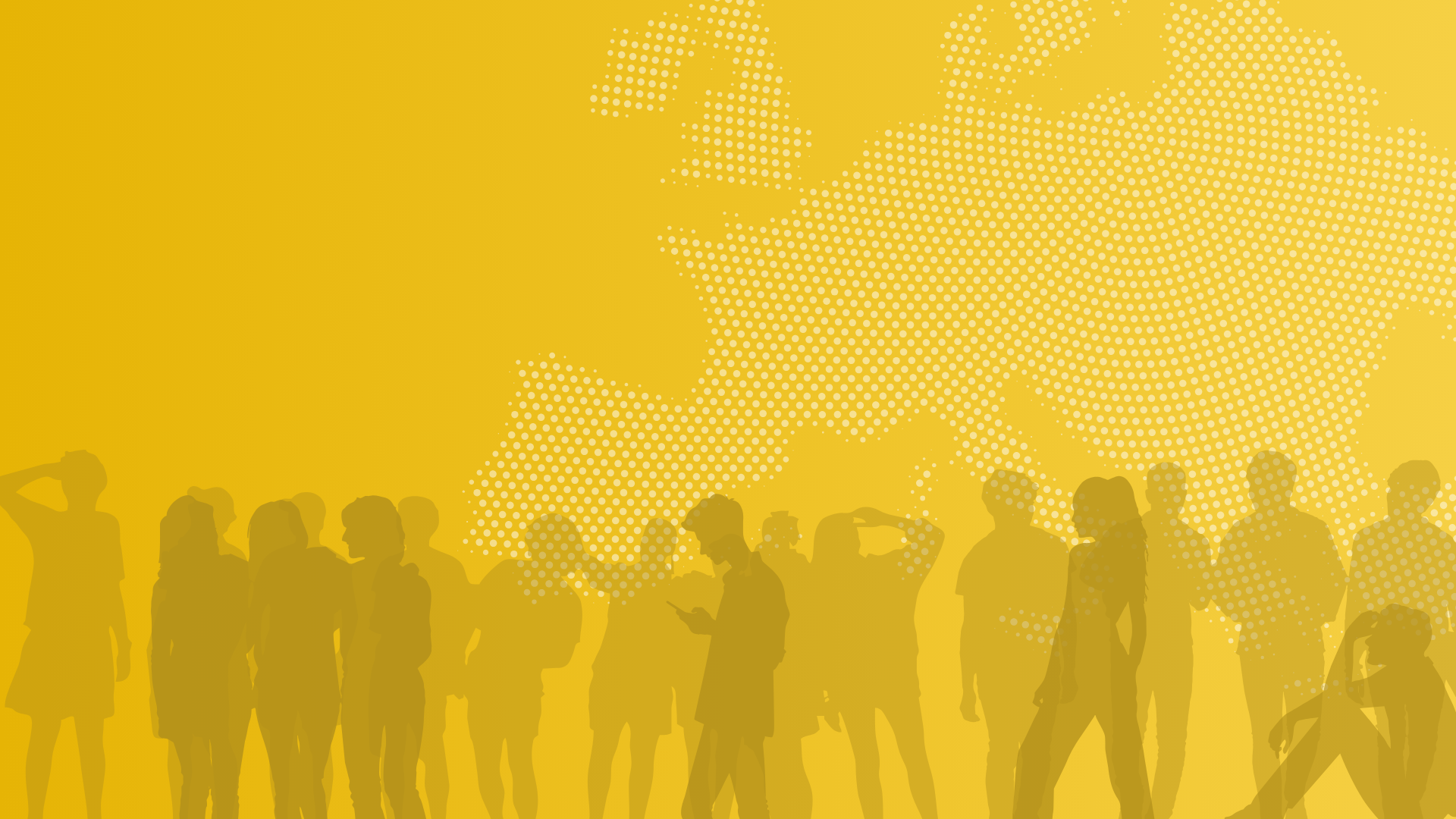 silhouette of young people
